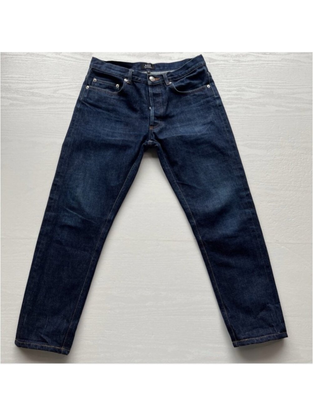 APC New Standard Jeans Mens 29 Dark Wash Selvedge Raw Denim Altered 24.5" Inseam